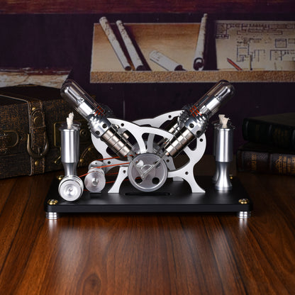 M14-V4-D Quad Cylinder Stirling Engine Model