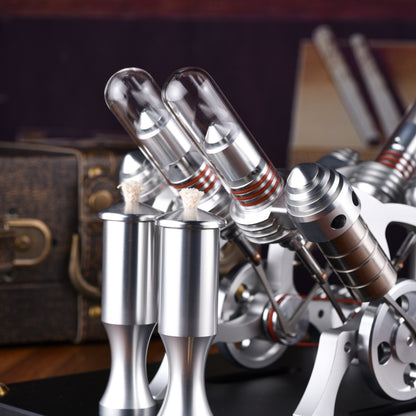 M14-V4-D Quad Cylinder Stirling Engine Model